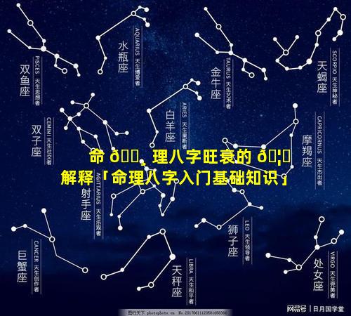 命 🕸 理八字旺衰的 🦟 解释「命理八字入门基础知识」